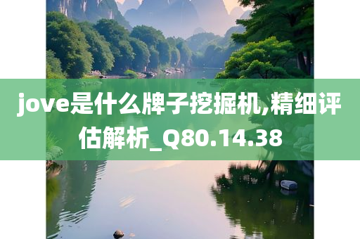 jove是什么牌子挖掘机,精细评估解析_Q80.14.38