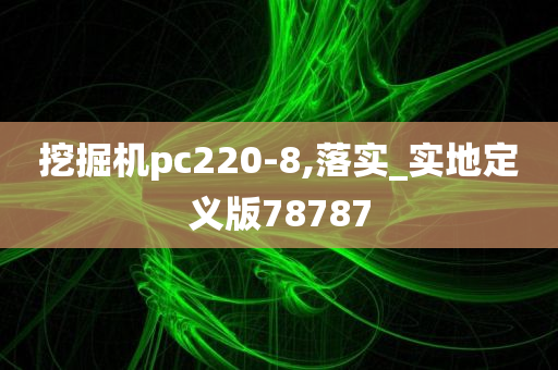 挖掘机pc220-8,落实_实地定义版78787