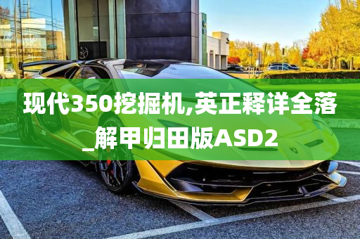 现代350挖掘机,英正释详全落_解甲归田版ASD2