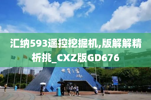 汇纳593遥控挖掘机,版解解精析挑_CXZ版GD676