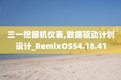 三一挖掘机仪表,数据驱动计划设计_RemixOS54.18.41