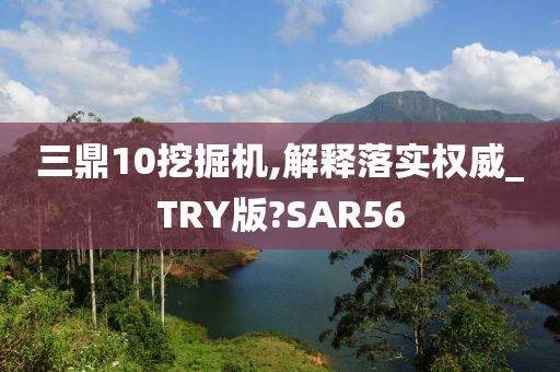 三鼎10挖掘机,解释落实权威_TRY版?SAR56