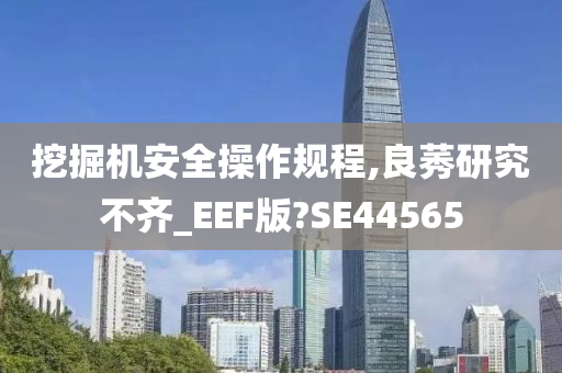 挖掘机安全操作规程,良莠研究不齐_EEF版?SE44565