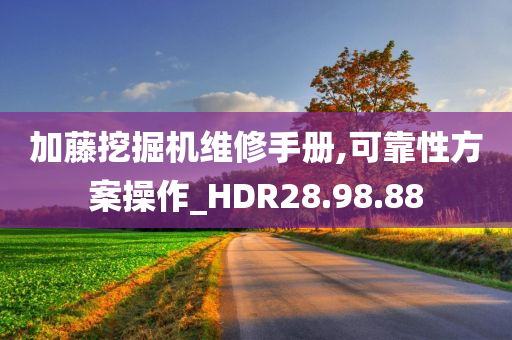 加藤挖掘机维修手册,可靠性方案操作_HDR28.98.88