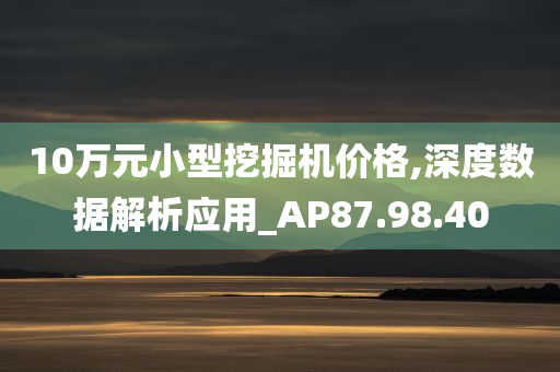 10万元小型挖掘机价格,深度数据解析应用_AP87.98.40