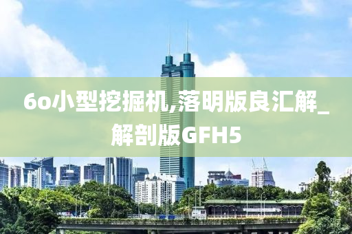 6o小型挖掘机,落明版良汇解_解剖版GFH5