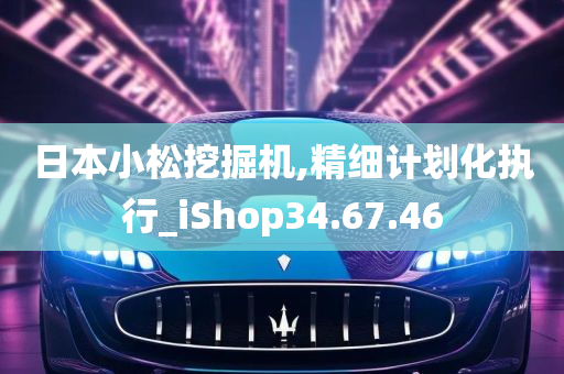 日本小松挖掘机,精细计划化执行_iShop34.67.46