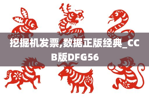 挖掘机发票,数据正版经典_CCB版DFG56