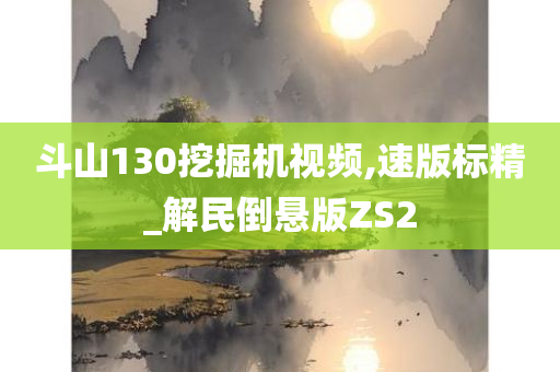 斗山130挖掘机视频,速版标精_解民倒悬版ZS2