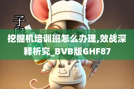 挖掘机培训班怎么办理,效战深释析究_BVB版GHF87