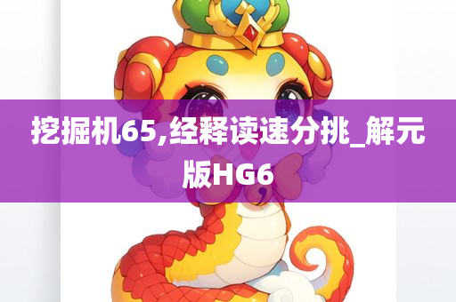 挖掘机65,经释读速分挑_解元版HG6