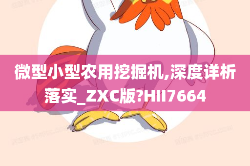 微型小型农用挖掘机,深度详析落实_ZXC版?HII7664