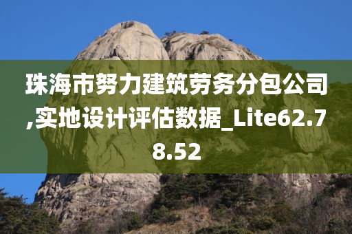 珠海市努力建筑劳务分包公司,实地设计评估数据_Lite62.78.52