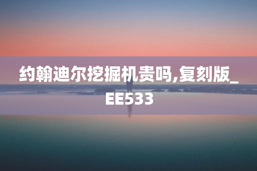 约翰迪尔挖掘机贵吗,复刻版_EE533