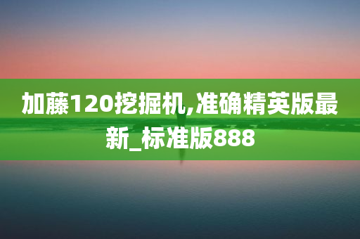 加藤120挖掘机,准确精英版最新_标准版888