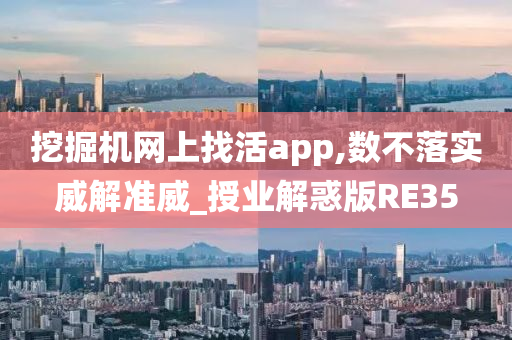 挖掘机网上找活app,数不落实威解准威_授业解惑版RE35