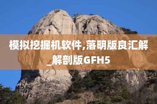 模拟挖掘机软件,落明版良汇解_解剖版GFH5