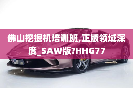 佛山挖掘机培训班,正版领域深度_SAW版?HHG77