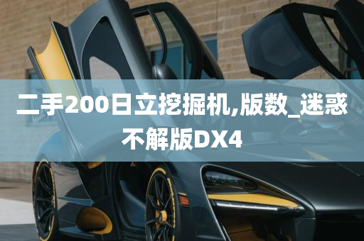 二手200日立挖掘机,版数_迷惑不解版DX4