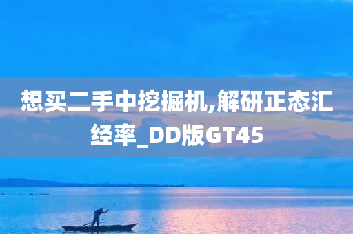 想买二手中挖掘机,解研正态汇经率_DD版GT45