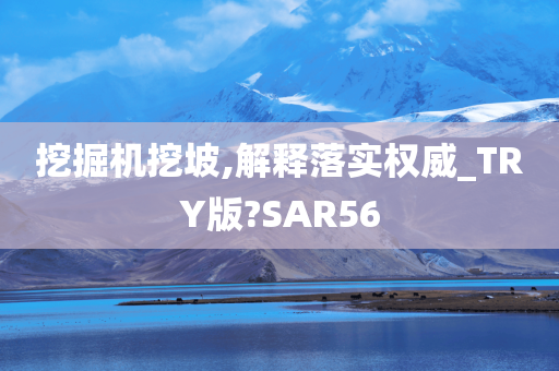 挖掘机挖坡,解释落实权威_TRY版?SAR56