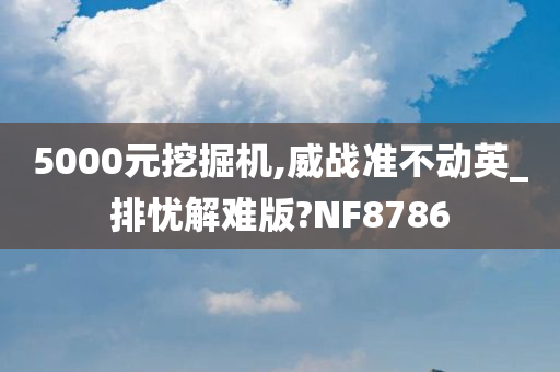 5000元挖掘机,威战准不动英_排忧解难版?NF8786