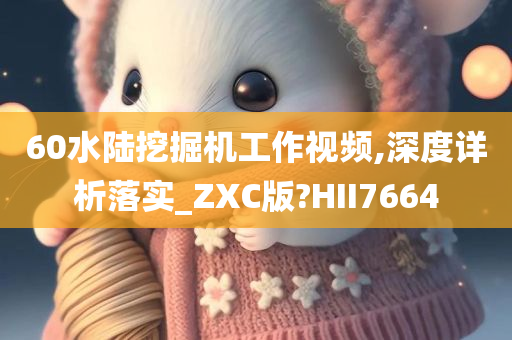 60水陆挖掘机工作视频,深度详析落实_ZXC版?HII7664