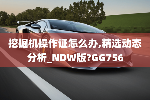 挖掘机操作证怎么办,精选动态分析_NDW版?GG756