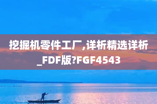 挖掘机零件工厂,详析精选详析_FDF版?FGF4543