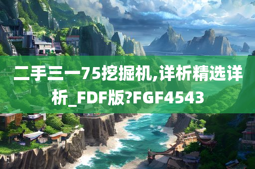 二手三一75挖掘机,详析精选详析_FDF版?FGF4543