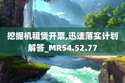 挖掘机租赁开票,迅速落实计划解答_MR54.52.77