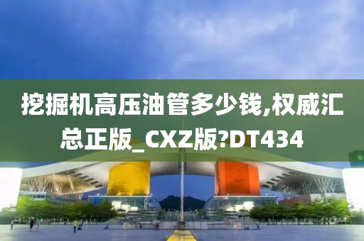 挖掘机高压油管多少钱,权威汇总正版_CXZ版?DT434