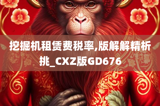 挖掘机租赁费税率,版解解精析挑_CXZ版GD676