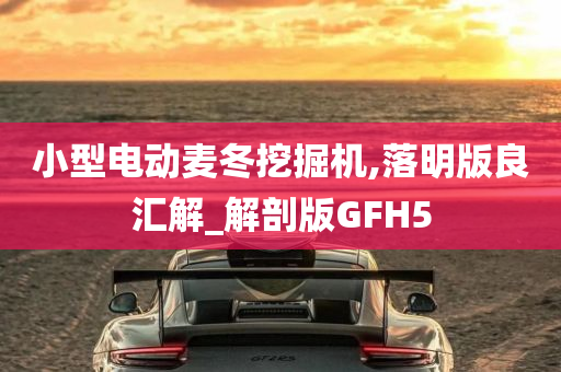 小型电动麦冬挖掘机,落明版良汇解_解剖版GFH5