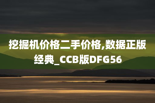 挖掘机价格二手价格,数据正版经典_CCB版DFG56