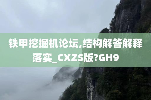 铁甲挖掘机论坛,结构解答解释落实_CXZS版?GH9