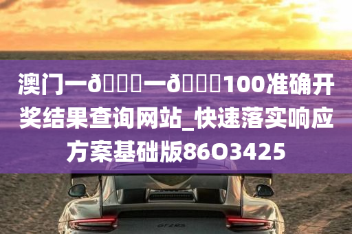 澳门一🐎一🐎100准确开奖结果查询网站_快速落实响应方案基础版86O3425