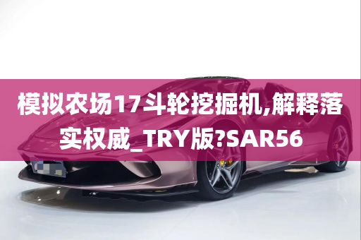 模拟农场17斗轮挖掘机,解释落实权威_TRY版?SAR56