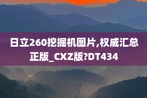 日立260挖掘机图片,权威汇总正版_CXZ版?DT434