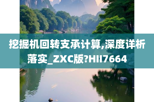 挖掘机回转支承计算,深度详析落实_ZXC版?HII7664