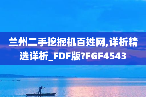 兰州二手挖掘机百姓网,详析精选详析_FDF版?FGF4543