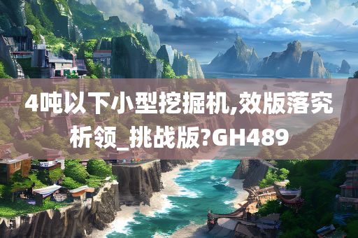 4吨以下小型挖掘机,效版落究析领_挑战版?GH489