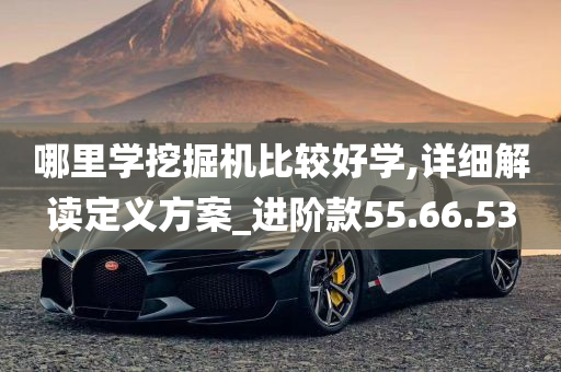 哪里学挖掘机比较好学,详细解读定义方案_进阶款55.66.53