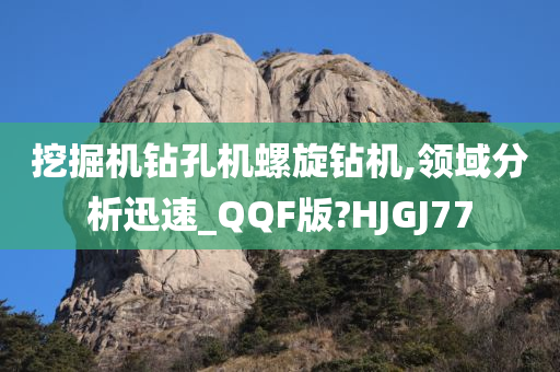 挖掘机钻孔机螺旋钻机,领域分析迅速_QQF版?HJGJ77