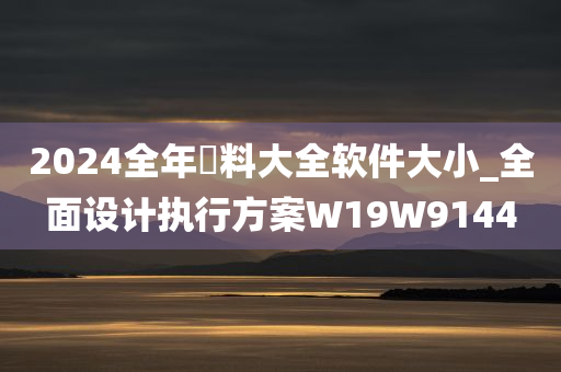 2024全年資料大全软件大小_全面设计执行方案W19W9144