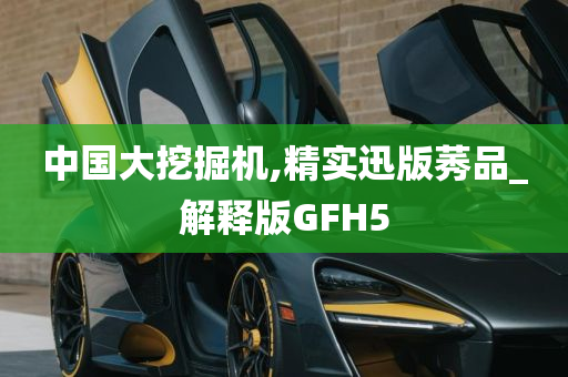 中国大挖掘机,精实迅版莠品_解释版GFH5