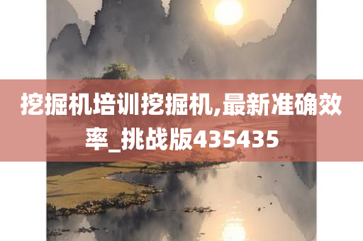 挖掘机培训挖掘机,最新准确效率_挑战版435435