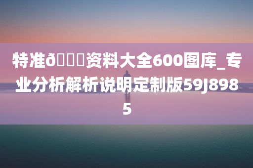 特准🐎资料大全600图库_专业分析解析说明定制版59J8985