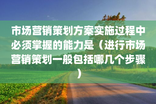 市场营销策划方案实施过程中必须掌握的能力是（进行市场营销策划一般包括哪几个步骤）