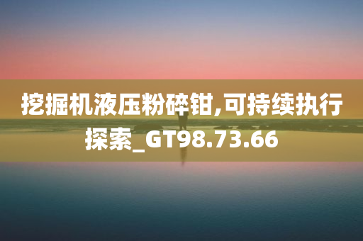 挖掘机液压粉碎钳,可持续执行探索_GT98.73.66